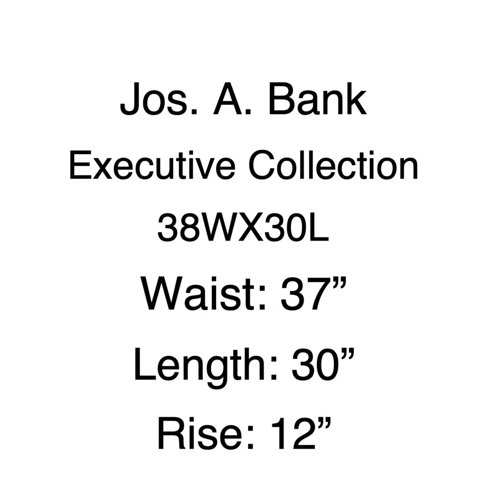Jos A Bank Executive Collection‎ Navy Corduroy Pleated Cuffed Pants Mens 38x30